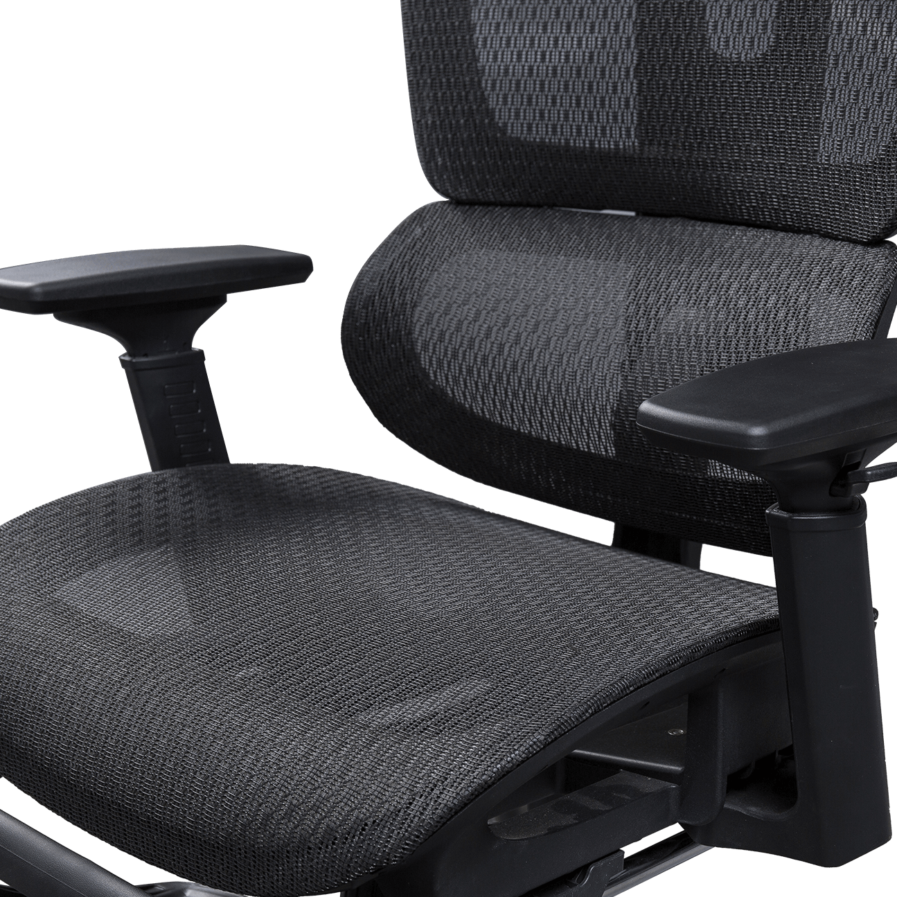 Sedia da ufficio ergonomica in rete con struttura in plastica Sedia in rete dal design classico Sedia da ufficio con poggiatesta regolabile con poggiapiedi details