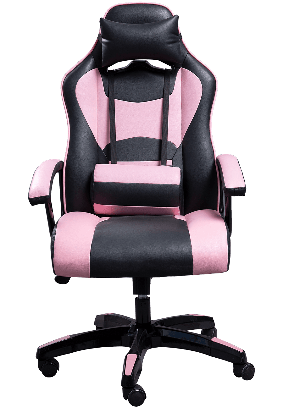 Sedia da gioco con schienale regolabile in altezza per donna e bambino in pelle sintetica nera rosa