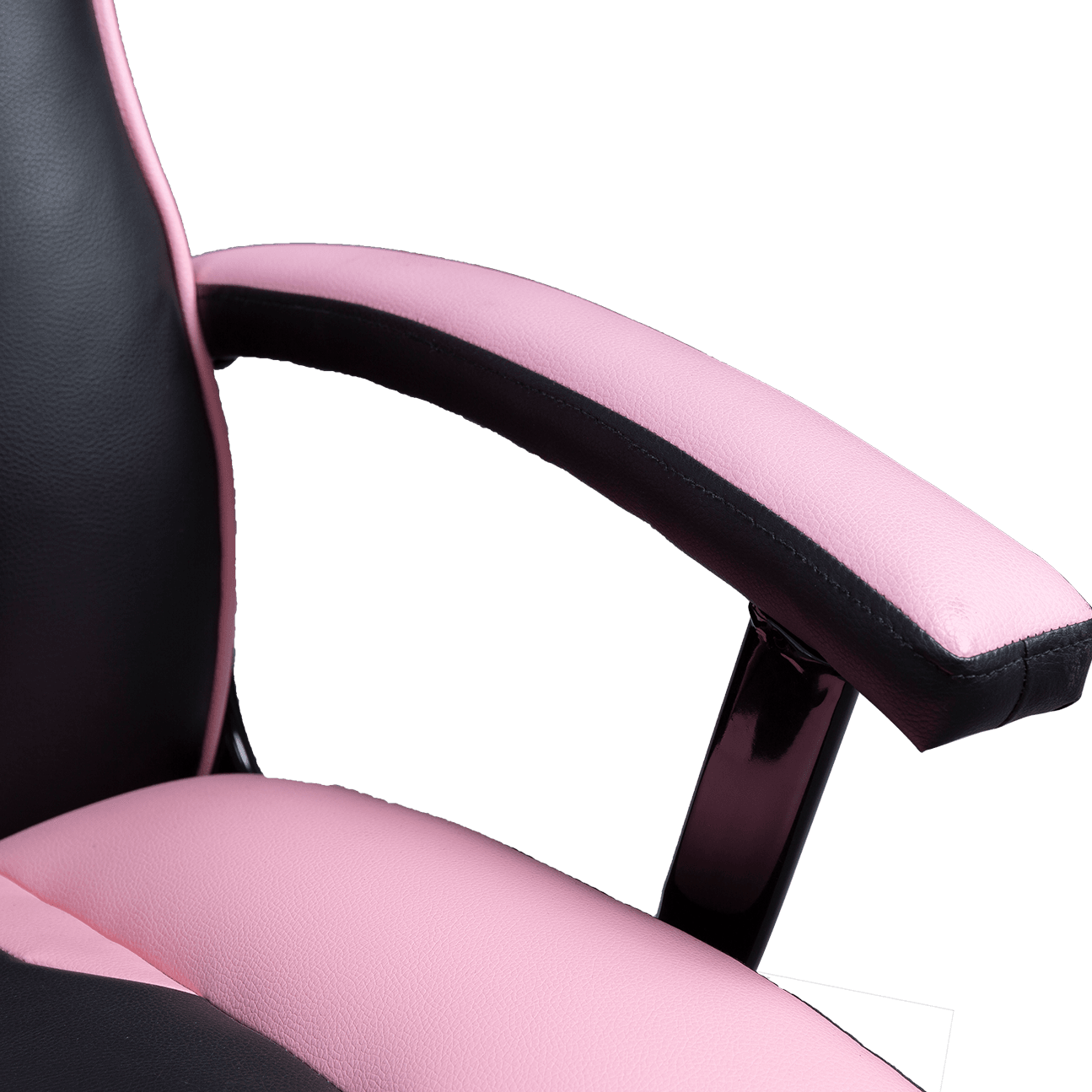 Sedia da ufficio in pelle PU nera rosa di qualità superiore Comoda sedia da corsa per PC Gamer details